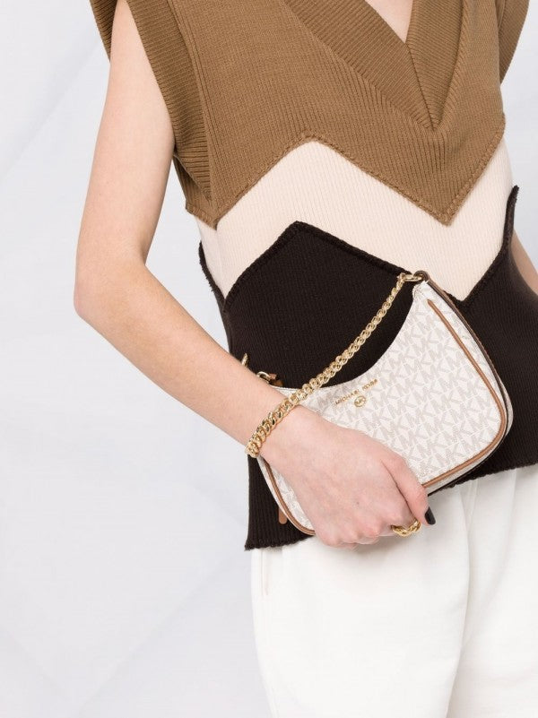 Jet Set Charm Shoulder Bag With OG Box & Dust Bag (White - 414)