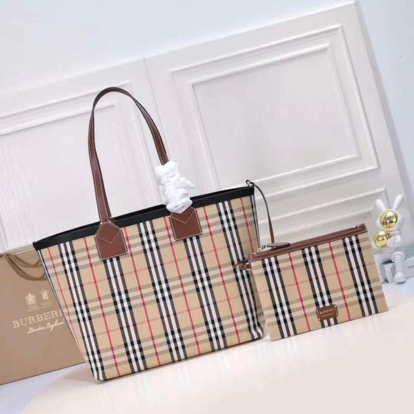 London Tote Bag With Detachable Pouch & Dust Bag (Brown - 1155)
