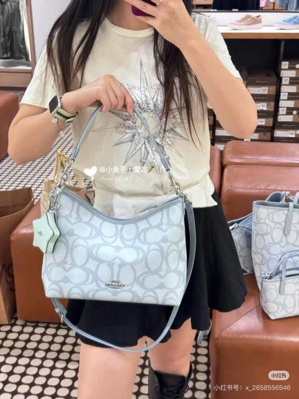 Laurel Premium Leather Shoulder Bag With OG Box & Dust Bag & Charm (Blue - 1207)