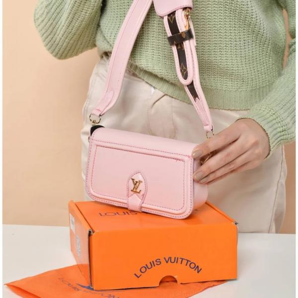 Canta Officer Pochette Bag With OG Box & Dust Bag & Shoulder Strap (Pink - 1023)