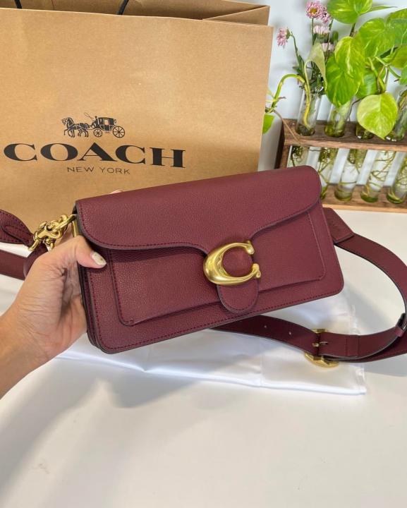 Tabby 26 Exclusive Quality Shoulder Bag With OG Box & Dust Bag & 2 Belts (Wine 1205)