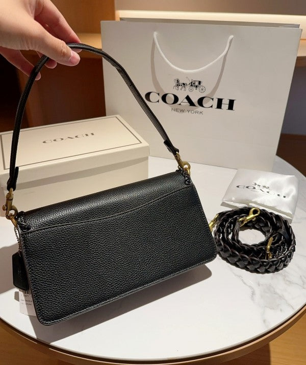 Elite Quality Shoulder Bag With OG Box & Dust Bag & 2 Belts (Black - 662)