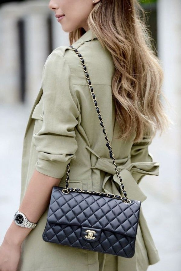 Classic Jumbo Flap Shoulder Bag With OG Box & Dust Bag (Black - 113)