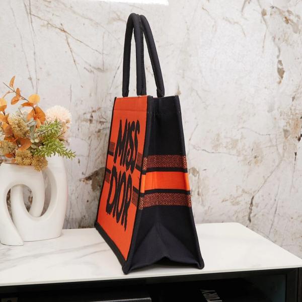 Book Tote With OG Box & Dust Bag & Scarf (Orange - 1031)