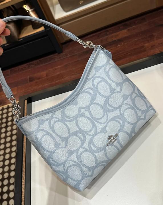 Laurel Premium Leather Shoulder Bag With OG Box & Dust Bag & Charm (Blue - 1207)
