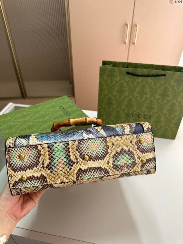 Diana Python Premium Tote Bag With OG Magnetic Box & Dust Bag (Python - 531)