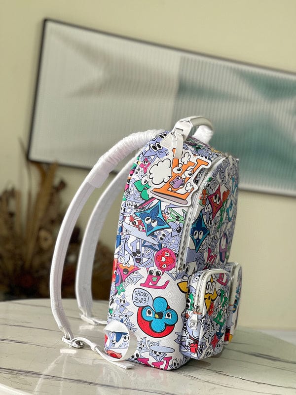 Character Premium Unisex Backpack With Dust Bag (White - 679)