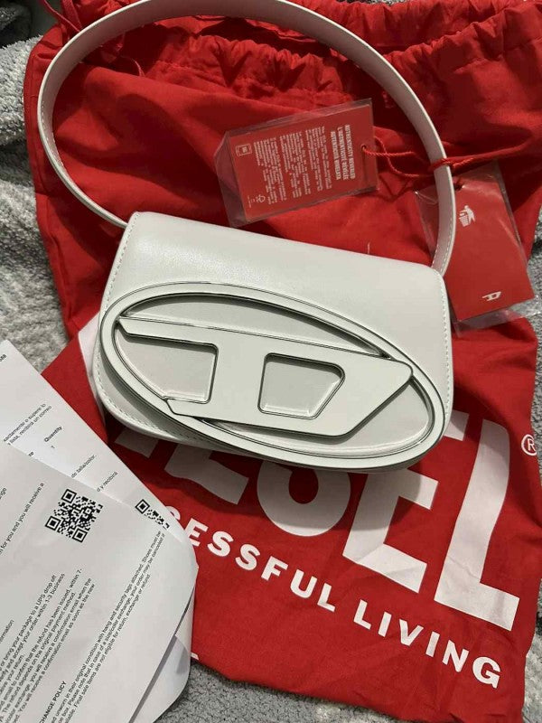 1DR Shoulder Bag With OG Box & Dust Bag & Extra Shoulder Strap (White - 441)