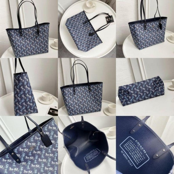 Signature City Tote Bag With OG Box & Dust Bag (Printed Blue - 845)