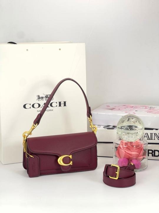 Tabby 26 Exclusive Quality Shoulder Bag With OG Box & Dust Bag & 2 Belts (Wine 1205)
