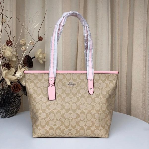 Signature City Tote Bag With OG Box & Dust Bag (Beige Pink - 1127)