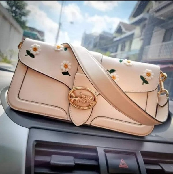 Georgie Signature Shoulder Bag With OG Box & Dust Bag (White - 535)