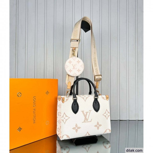 On The Go Premium Pochette With OG Magnetic Box & Dust Bag - Coin Pouch (White Cream - 966)