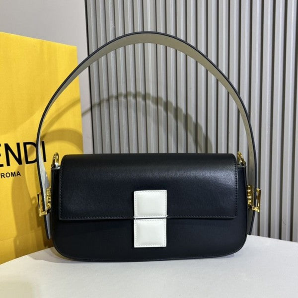 Baguette Twist Premium Shoulder Crossbody Bag With OG Box & Dust Bag & 2 Belts (Black - 927)