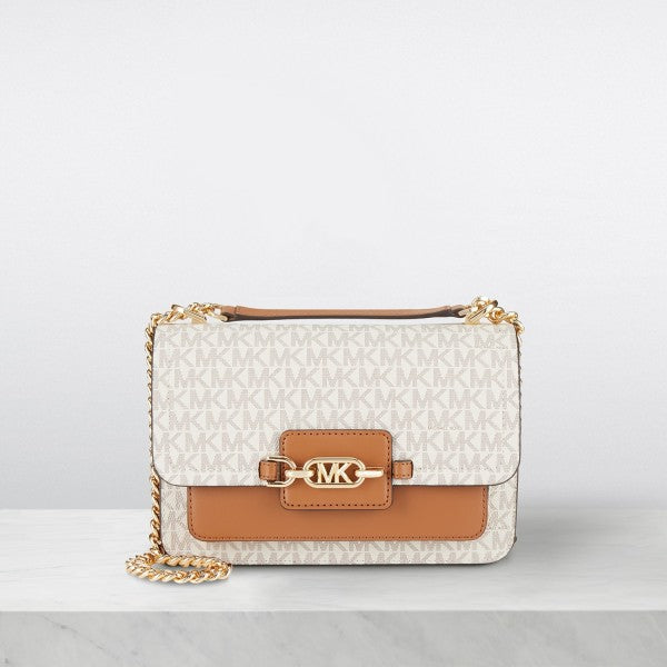 MK Heather Shoulder Bag With OG Box & Dust Bag (White - 177)