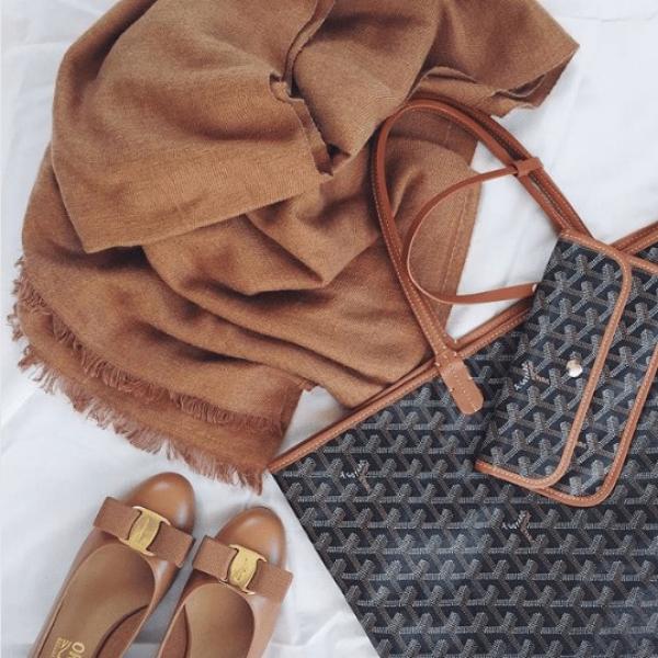 Saint Premium Tote Bag With Extra Pouch & Dust Bag (Brown - 1192)