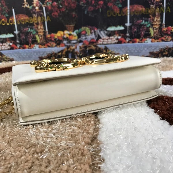 Nappa Leather Shoulder Bag WIth OG Box & Dust Bag (White - 989)