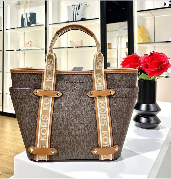 Maeve Tote Bag With Dust Bag & Sling Belt (Brown - 183)
