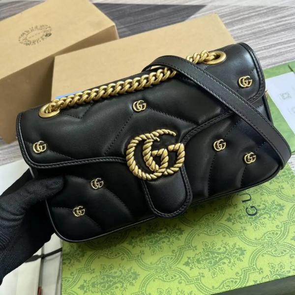 Marmont Limited Edition Premium Shoulder Bag With OG Box & Premium Dust Bag & Carry Bag (Black - 955)