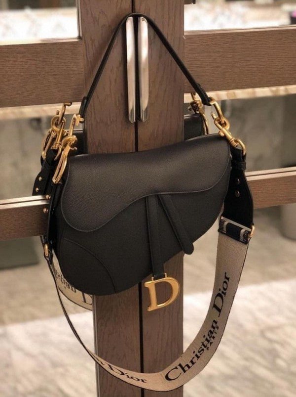 Saddle Premium Leather White With OG Box & Dust Bag (Black - 365)