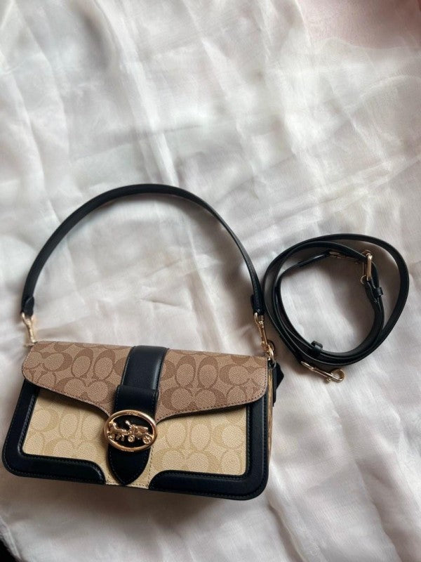 Georgie Signature Shoulder Bag With OG Box & Dust Bag (Brown - 134)