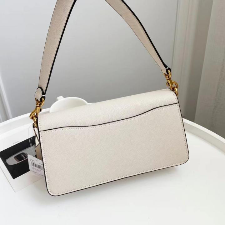 Tabby 26 Exclusive Quality Shoulder Bag With OG Box & Dust Bag & 2 Belts (White - 1204)