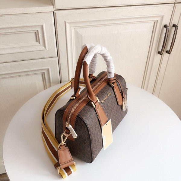 Boston Sling Hand Bag With Dust Bag & Shoulder Strap (Brown - 319)