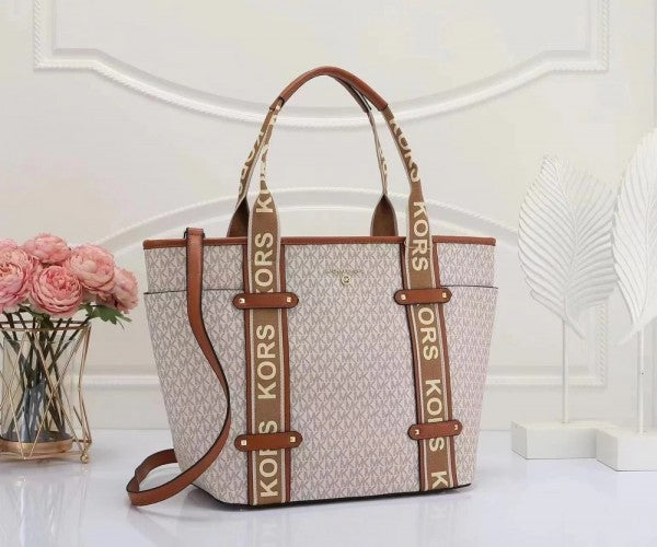 Maeve Tote Bag With Dust Bag & Sling Belt (White - 184)
