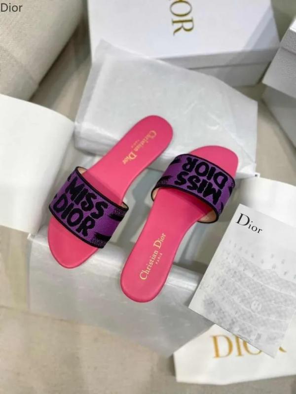 Miss Di_or Premium Dway Slide With OG Box & Carry Bag (Purple Pink - 1063)