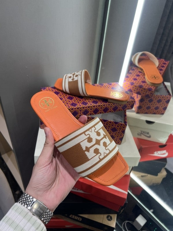 Double T Slide With OG Box & Dust Bag (Orange - 1042)
