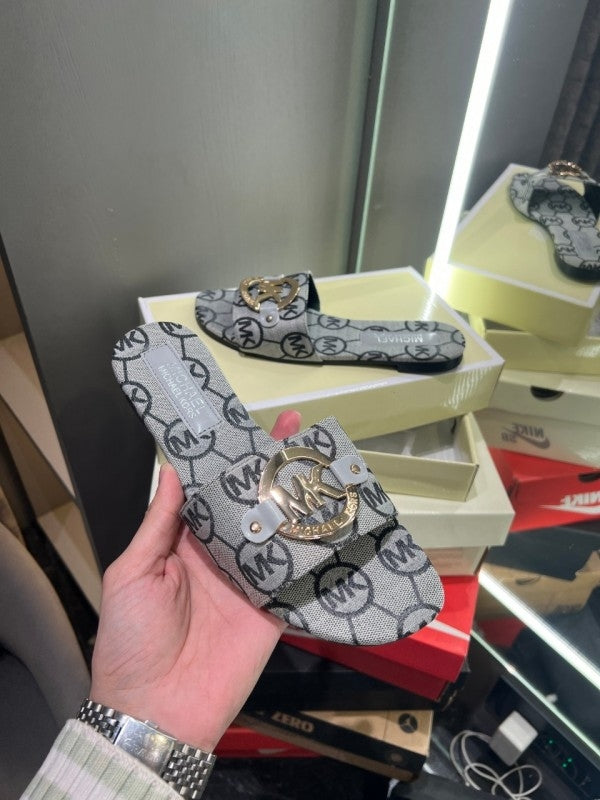 MK Hayworth Slide With OG Box & Dust Bag (Grey - 1069)