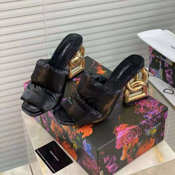 D&G High Heels With OG Box & Carry Bag (Black - 1047)