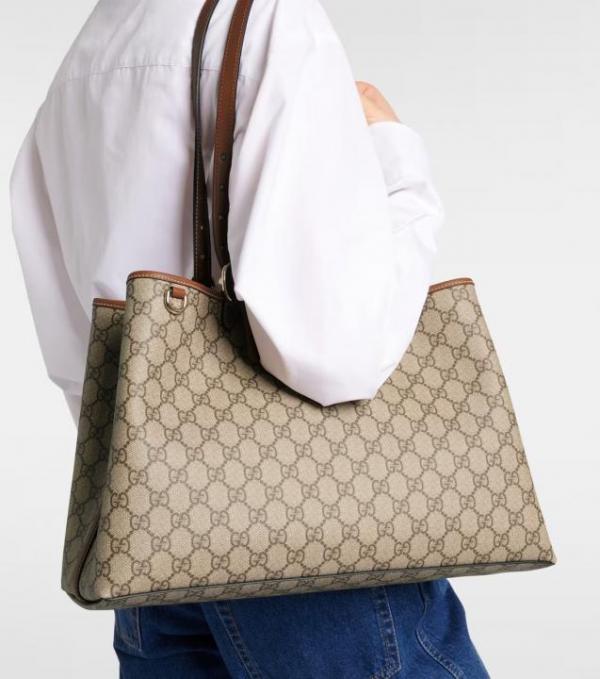 Emblem Premium Tote Bag With OG Box & Dust Bag & Scarf (Brown - 1177)