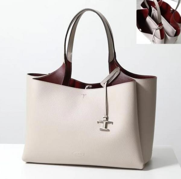 T Timeless Leather Tote Bag With OG Box & Dust Bag (White - 1130)