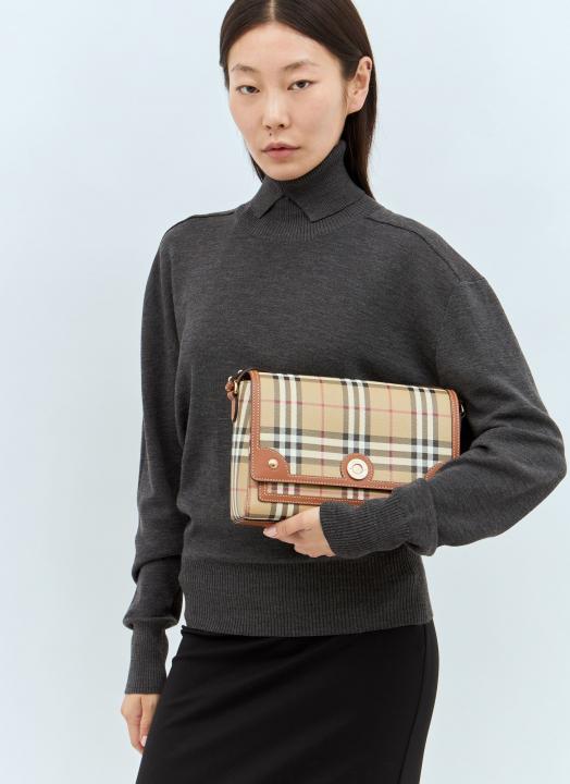 Note Premium Signature Shoulder Bag With OG Box & Dust Bag (Checks - 1186)