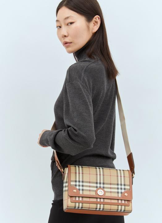 Note Premium Signature Shoulder Bag With OG Box & Dust Bag (Checks - 1186)