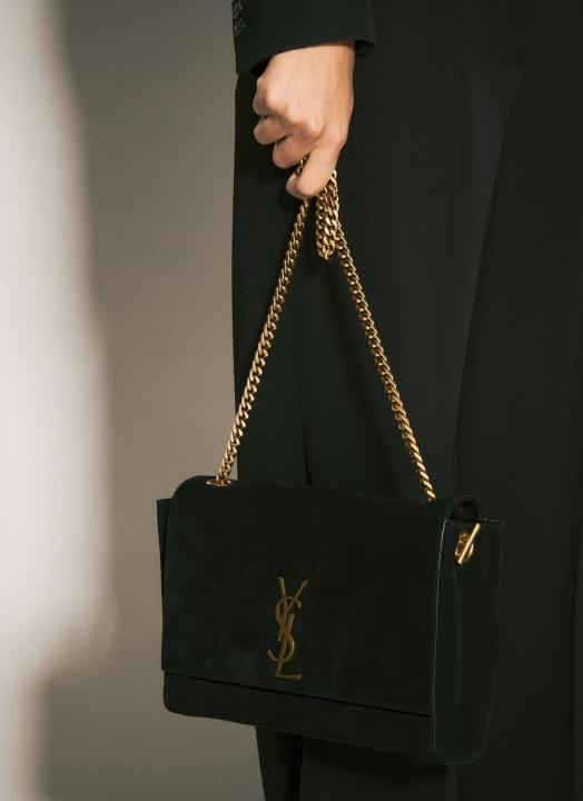 Kate Reversible Suede Shoulder Bag With OG Magnetic Box & Dust Bag (Black - 1187)