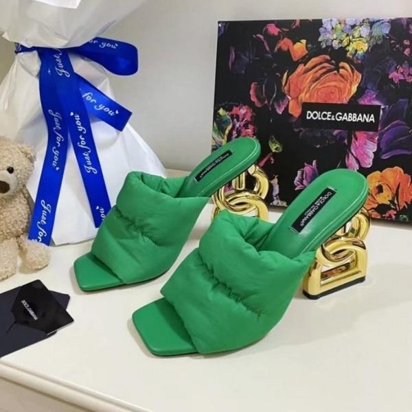 D&G High Heels With OG Box & Carry Bag (Green - 1049)