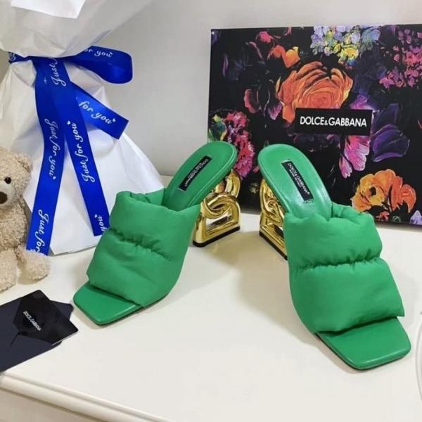 D&G High Heels With OG Box & Carry Bag (Green - 1049)
