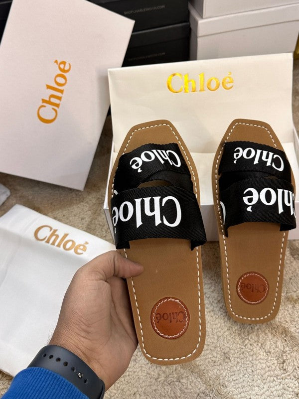 Woody Flats Slide With OG Box & Dust Bag (Black - 754)