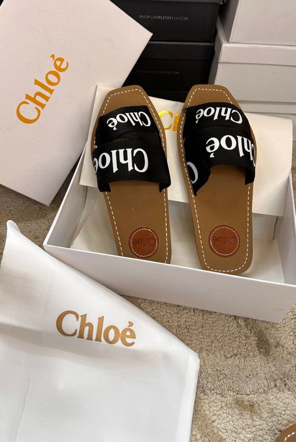 Woody Flats Slide With OG Box & Dust Bag (Black - 754)
