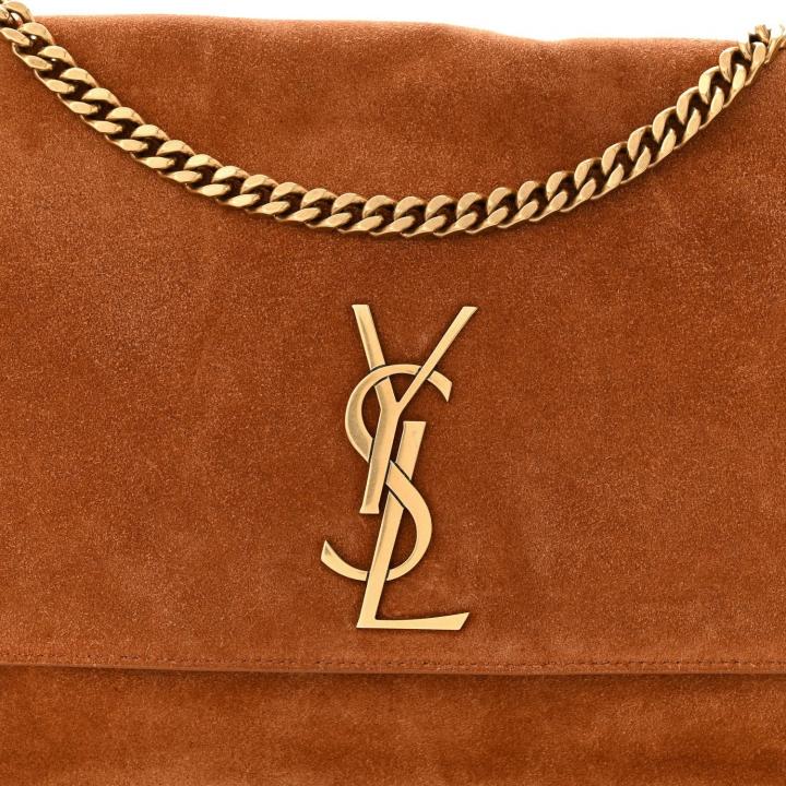 Kate Reversible Suede Shoulder Bag With OG Magnetic Box & Dust Bag (Tan - 1188)
