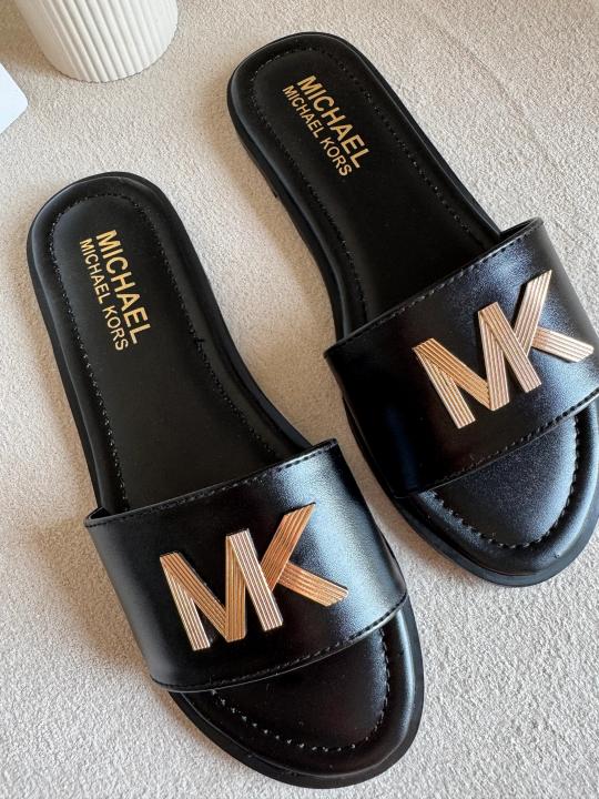 MK Deanna Slide Flats With OG Box & Dust Bag (Black - 1097)