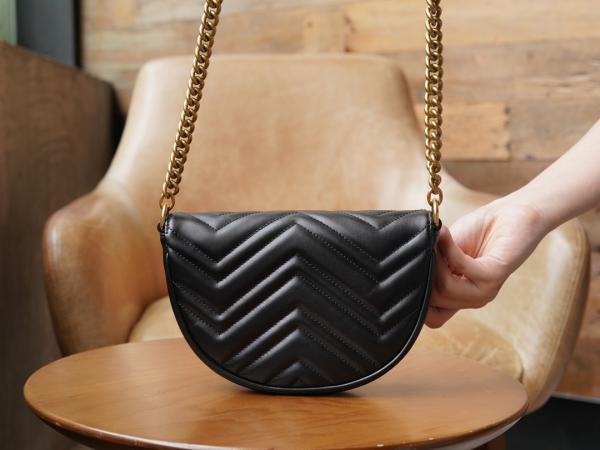 Marmont Moon Premium Shoulder Bag With OG Box & Premium Dust Bag & Carry Bag (Black - 904)