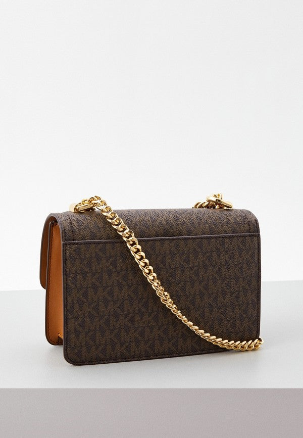 MK Heather Shoulder Bag With OG Box & Dust Bag (Brown - 176)