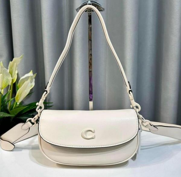 Emmy Saddle Premium Crossbody Shoulder Bag With OG Double Box & Dust Bag (White - 1005)