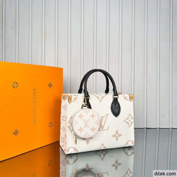 On The Go Premium Pochette With OG Magnetic Box & Dust Bag - Coin Pouch (White Cream - 966)