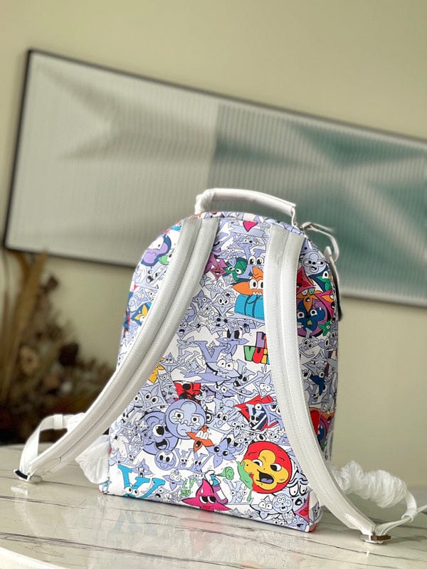 Character Premium Unisex Backpack With Dust Bag (White - 679)