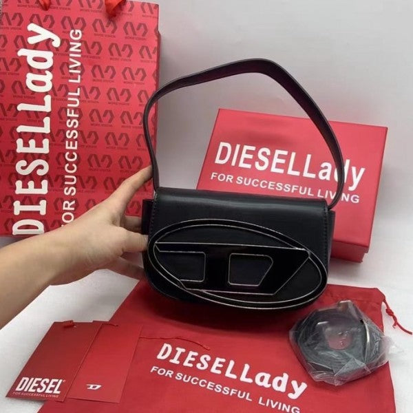 1DR Shoulder Bag With OG Box & Dust Bag & Extra Shoulder Strap (Black - 442)