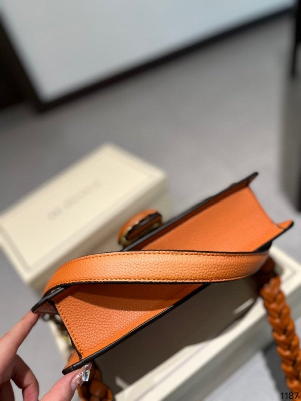 Elite Quality Shoulder Bag With OG Box & Dust Bag & 2 Belts (Brown - 663)